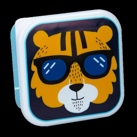 Pret Snack box śniadaniówka 3w1 Tiger Blue