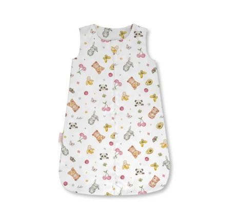 Waldin Śpiworek 1.5 TOG CandyCute Biały Rozmiar S