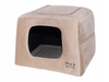 Petto Domek Legowisko 2w1 Uchi Velvet Beżowy