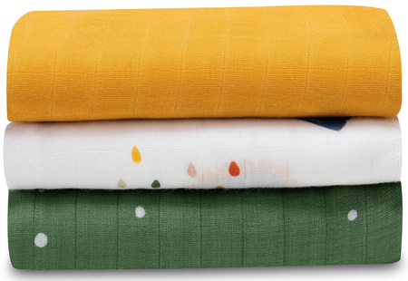 Lionelo Bamboo Box Multicolor Pieluszki Dla Dziecka Dino