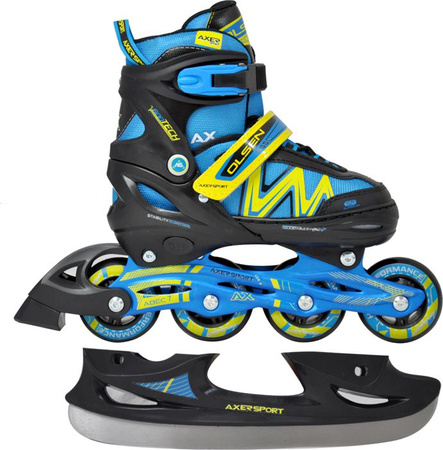 AXER SPORT, ŁYŻWOROLKI REGUL. 2W1 OLSEN r. 35-38