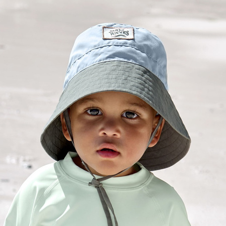 Lassig Kapelusz rybacki z filtrem UV80 Splash & Fun sky blue/deep olive, rozm. 46/49
