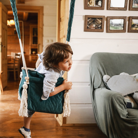Natilu Swing Quilted Huśtawka Bear Peacok