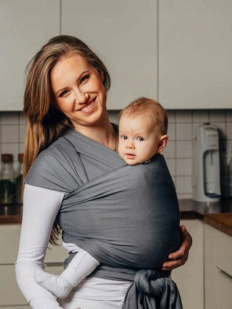 LennyLamb Chusta Do Noszenia Dzieci Elastyczna Antracyt Rozm Standard 5.0 m 100% bawełna