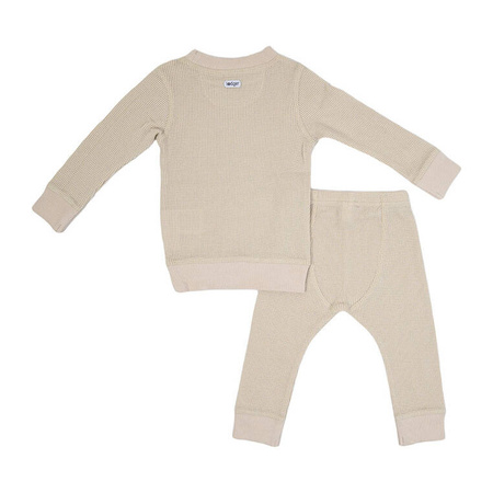 Lodger dwuczęściowa piżamka bawełniana beżowa Ciumbelle Ivory r. 92