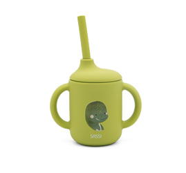Sassi Kubek silikonowy z rurką dla dzieci Dinozaur