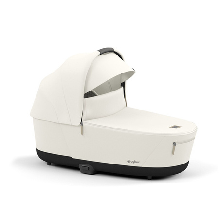 Cybex Priam 4.0 Wózek Głęboki Off White + Cybex Aton B2 i-Size Fotelik Samochodowy 0-13kg + Baza One Volcano Black