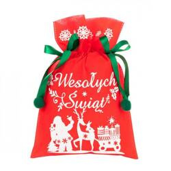 Pakado Worek Prezentowy 30x45cm Zaprzęg Świętego Mikołaja