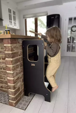 Baby Wood Slim M Kitchen Helper Czarny 
