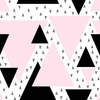 Pieluszka Bambusowa 75x75 Trójkąty Różowe