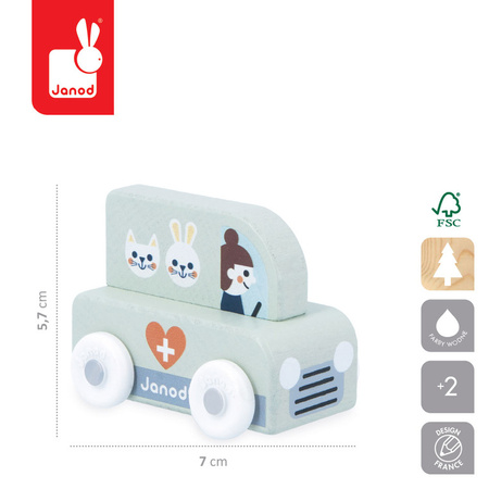 Janod Pojazd Samochód weterynarza Góry Cross Roads 12m+