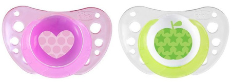 Chicco Physioforma Air Smoczek Uspokajający Silikonowy  6-16M+ 2Szt. Różowy