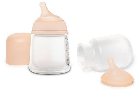 Suavinex Zestaw Butelek Zero Zero Butelka 180 ml i Smoczek, Woreczek 