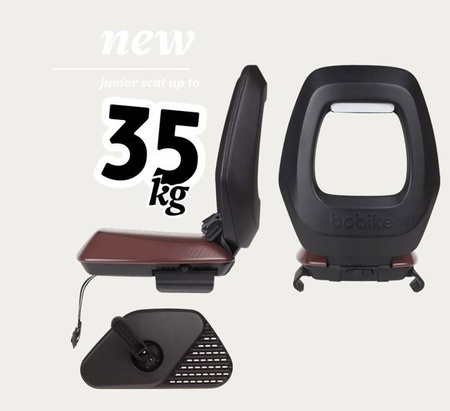 Bobike Junior One Fotelik Rowerowy Na Bagażnik Black / Dark Brown