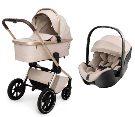 Muuvo Quick Boho Wózek Głęboko-Spacerowy + Britax Romer Baby-Safe Pro Fotelik Samochodowy 0-13kg