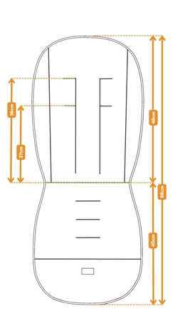 Simple Wool Medium Merry+ Wkładka Termoaktywna Antypotowa Do Wózka Niebieskie Traktory