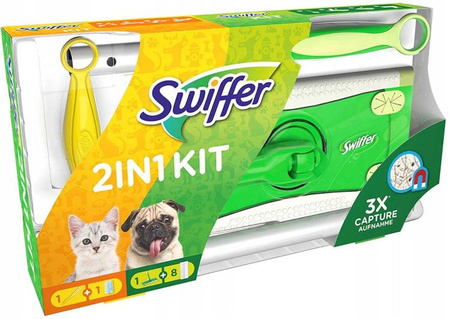 Swiffer Mop Zestaw 8sztuk Dry Szmatki Suche + Miotełka Do Kurzu