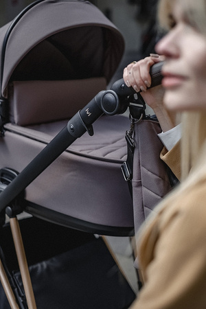 Roan Ivi 2.0 Vintage Wózek Głęboko-Spacerowy Praline + Cybex Aton B2 i-Size Fotelik Samochodowy 0-13kg + Baza One Volcano Black	