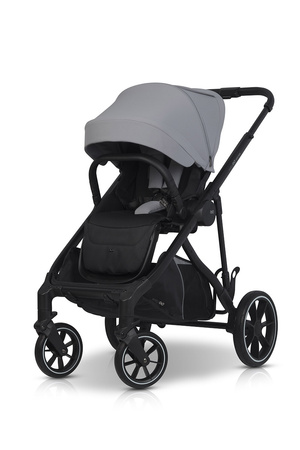 Easy Go Duoflex Wózek Głęboko-Spacerowy Bliźniaczy Rok po Roku Cloudy Gray 2 Siedziska 1 Gondola