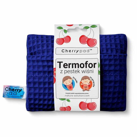 Cherrypad Wafel Termofor z Pestkami Wiśni Granatowy