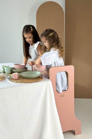 Baby Wood Slim M Double Kitchen Helper Różowy