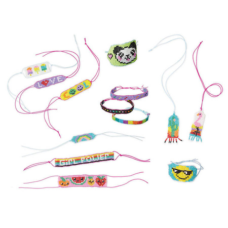 Janod Zestaw kreatywny do tworzenia biżuterii z koralików na krośnie tkackim 8+