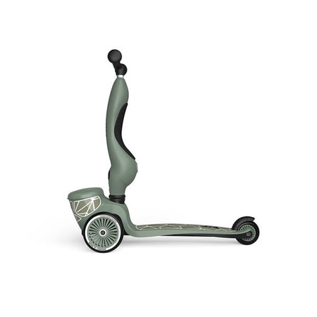 Scootandride Highwaykick 1 Lifestyle 2w1 Jeżdzik i Hulajnoga Trójkołowa z Zamykanym Schowkiem 1-5 lat Green Lines