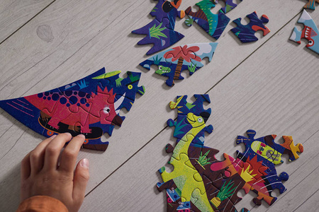 Mudpuppy Puzzle konturowe Jurajski Skatepark 75 elementów 5+