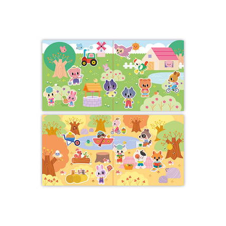 Janod Zestaw kreatywny Grube naklejki wielokrotnego użytku My arts & crafts 2+