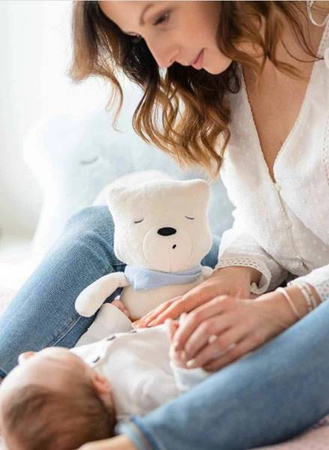 Szumisie Szumiący Miś Simon Niebieski z Aplikacją i Czujnikiem Snu