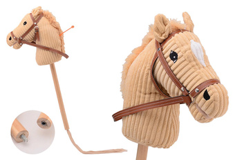 Holly Hobby Horse koń LUX na kiju dźwięk 80cm Beige