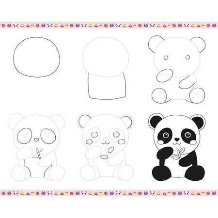 Janod Zestaw kreatywny Rysowanie krok po kroku Modele kawaii 20 rysunków 7+