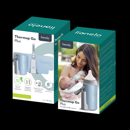 Lionelo Thermup Go Plus Przenośny Podgrzewacz Do Butelek Blue Sky