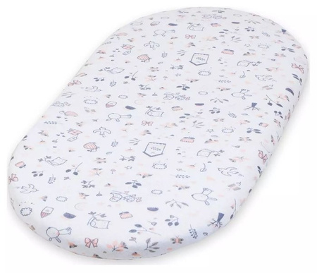 Ceba Prześcieradło do gondoli (73-80x30-37) 2 szt. Pink + Bird World