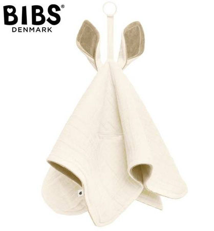 Bibs Cuddle Cloth Kangoroo Pieluszka Przytulanka z Zawieszką Na Smoczek Ivory