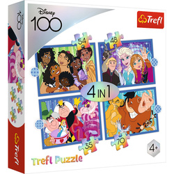 Trefl Puzzle - _4w1_ - Wesoły świat Disneya / Disney 100