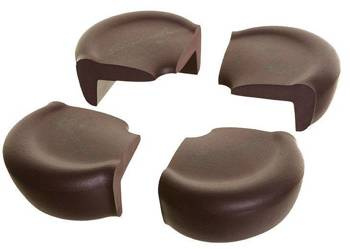 DreamBaby Nakładki Piankowe Na Narożniki - Zaokrąglone - 4 Szt. - Brązowe