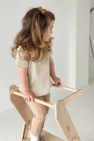 Baby Wood Kitchen Helper Składany Naturalny