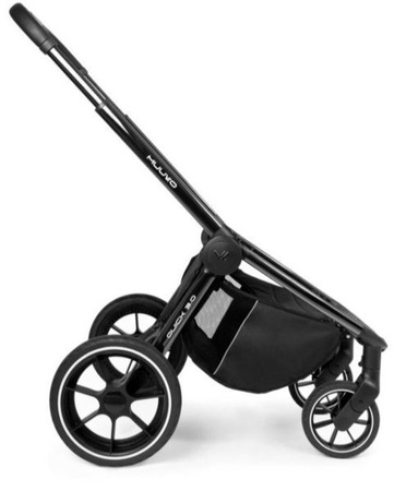 Muuvo Quick 3.0 Wózek Głęboko-Spacerowy Black Chrome z Gondolą XL Zestaw 2w1 Steel Grey