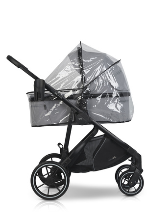 Easy Go Duoflex Wózek Głęboko-Spacerowy Bliźniaczy Rok po Roku Cloudy Gray 2 Siedziska 2 Gondole