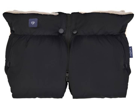 Zaffiro Mufki Do Wózka Dwuczęściowe Beżowa Wełna Premium + Black