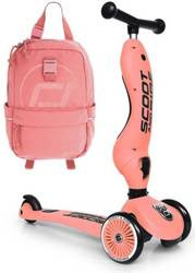 Scootandride Highwaykick 1 2w1 Jeździk i Hulajnoga 1-5 Lat + Plecak Peach