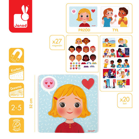 Janod Magnetyczna układanka Emocje