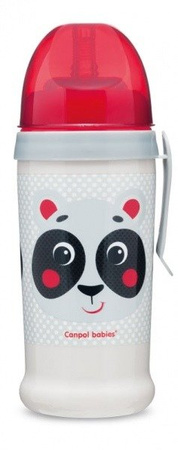 Canpol Bidon Niekapek z Rurką Silikonową 350ml Hello Little 56/510 Beige
