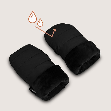 Lionelo Handmuff Rękawiczki do Wózka Black