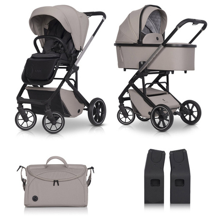 [OUTLET] Cavoe Moi+ Wózek GłębokoSpacerowy 2w1 + Torba + Adaptery Taupe