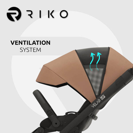Riko Velar Up Wózek Głęboko-Spacerowy 03 Camel