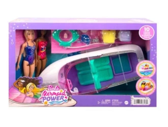 BARBIE HHG60 ZESTAW FILMOWY 2 LALKI ŁÓDŹ AKCESORIA