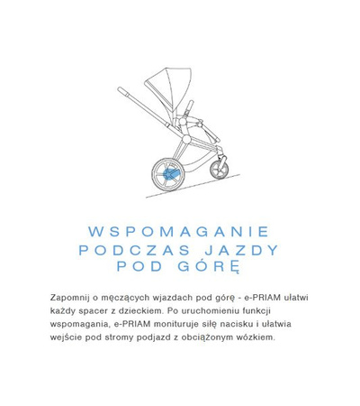 Cybex ePRIAM Rama w zestawie ze Stelażem Siedziska Chrome + Czarny E-PRIAM