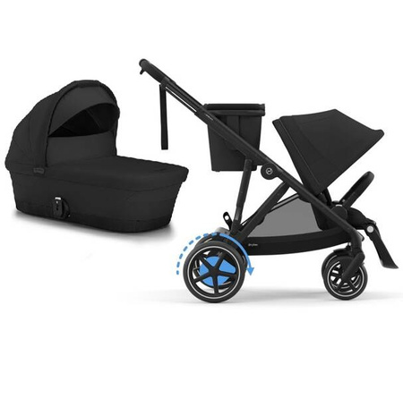 [OUTLET] Cybex E-Gazelle S Wspomagany Wózek Głęboko-Spacerowy Rok Po Roku Moon Black